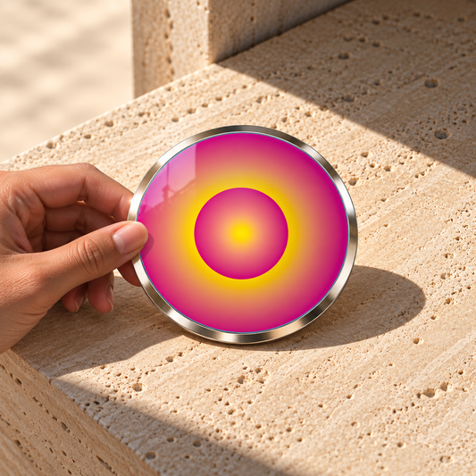 Infinity, Pocket Portal Dibond held in hands