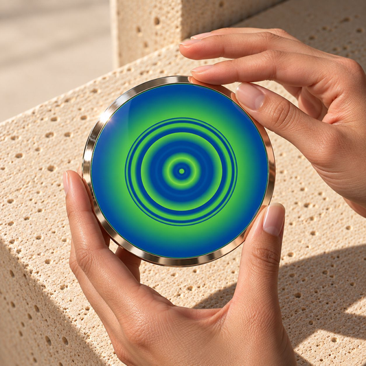 Sirius, Pocket Portal Dibond held in hands
