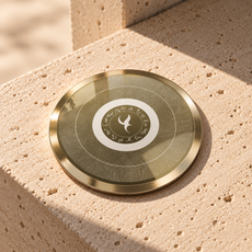Enlightment In White Pocket Portal by The Prism with white tracery, a gold field and a core of calligraphic signs.