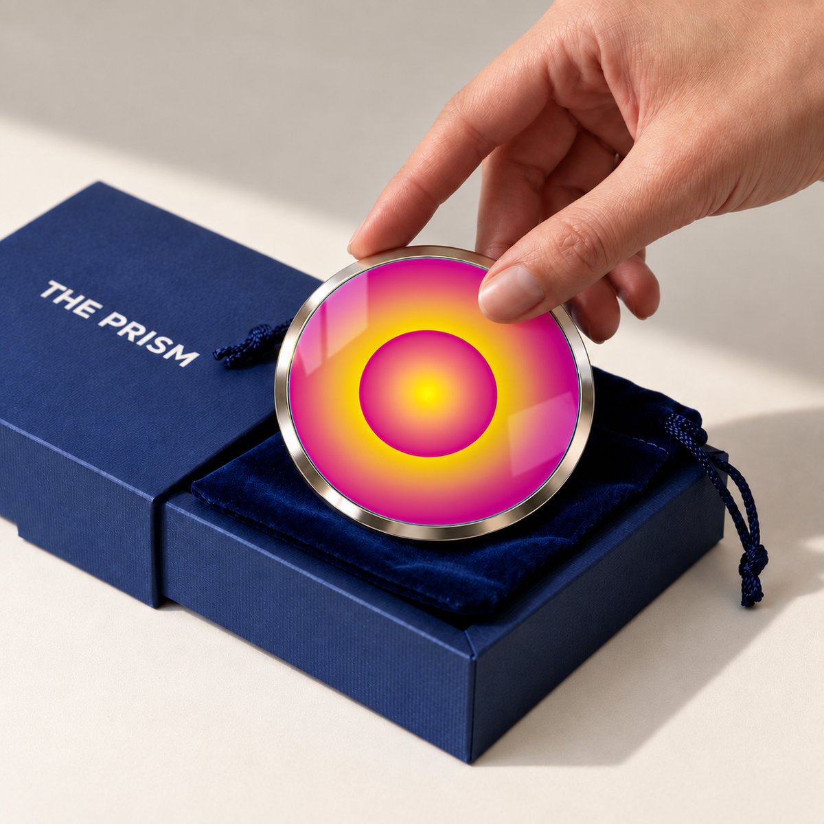 Infinity, Pocket Portal Dibond with THE PRISM gift box and velvet pouch