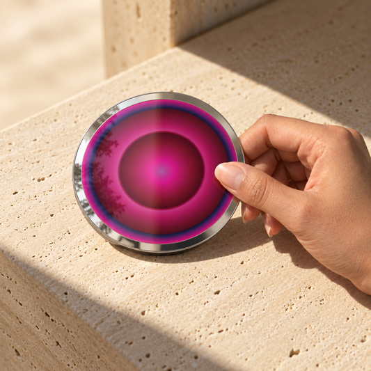 Mars Authoritative, Pocket Portal Dibond held in hands