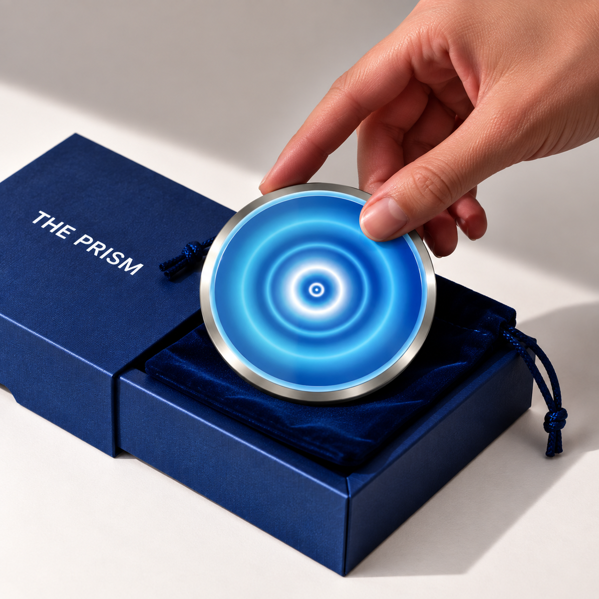 Moon, Pocket Portal Dibond with THE PRISM gift box and velvet pouch