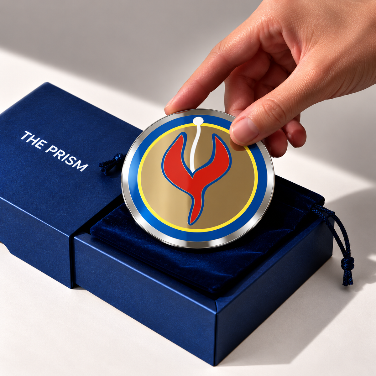 Pure Enlightment, Pocket Portal Dibond with THE PRISM gift box and velvet pouch