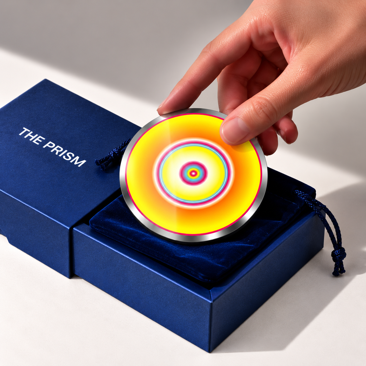 Sun Energy, Pocket Portal Dibond with THE PRISM gift box and velvet pouch